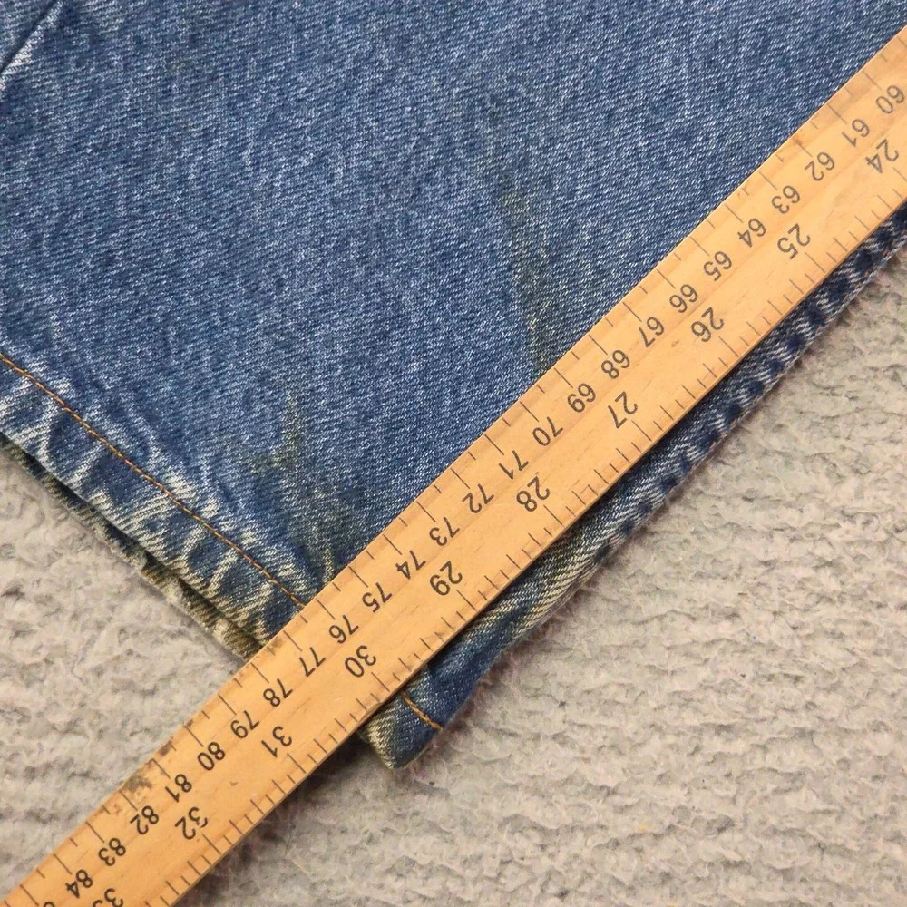 VTG Levis 505 Jeans Mens 33x32 USA Made Orange Tab 90s Grunge Distressed Denim
